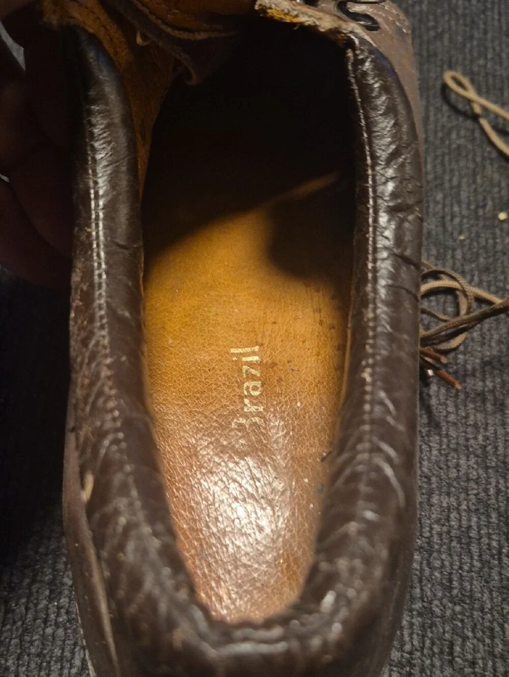 Men's Brown Leather Lace-Up Derby Shoes